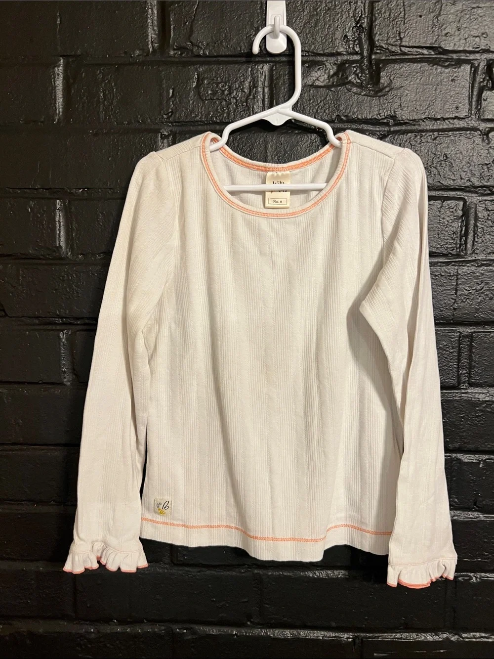 Wildflowers Cream with Peach Trim layering shirt